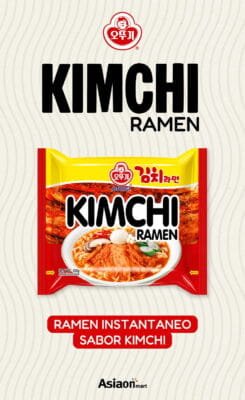 Ottogi Kimchi Ramen 120 g | Ramen Coreano Instantáneo Sabor Kimchi