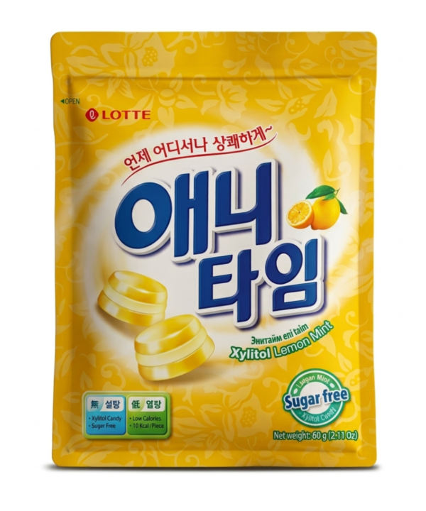 Lotte Anytime Lemon 64 g | Dulces Coreanos Sabor Limón