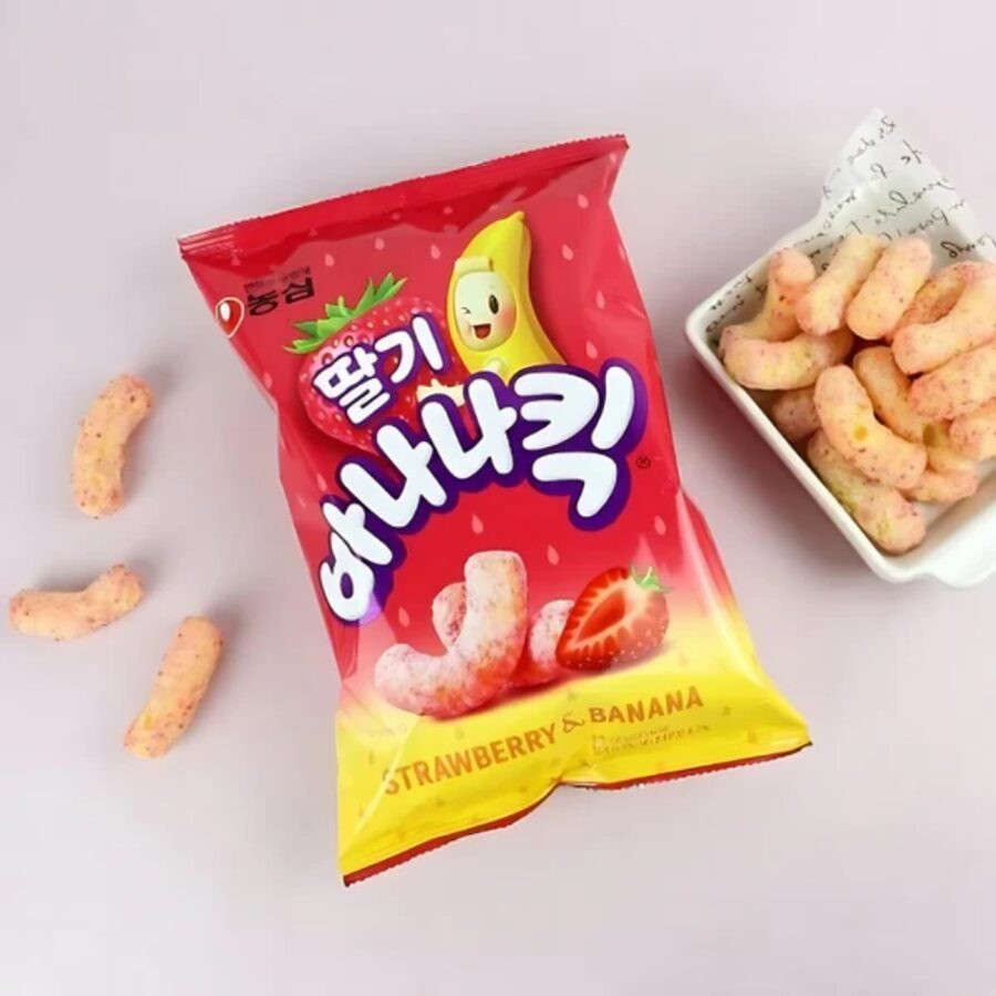 Nongshim Snack Sabor Fresa y Platano 60gr - Image 2