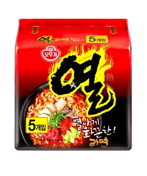 Ottogi Yeul Ramen Spicy 5 Paquete 120 c/u