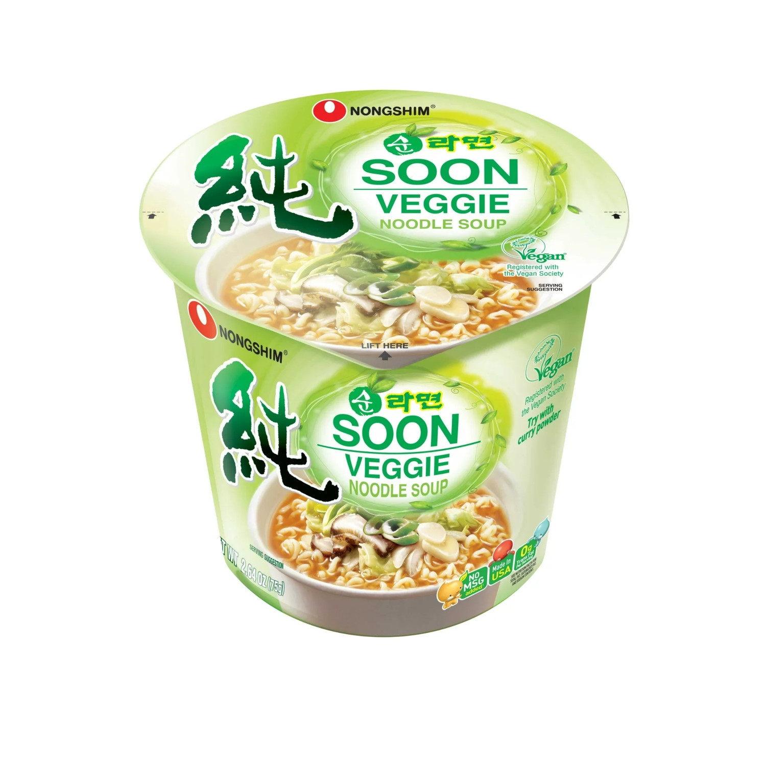 Nongshim Soon Veggie Paquete 6 De 75 Gr C/u - Image 4