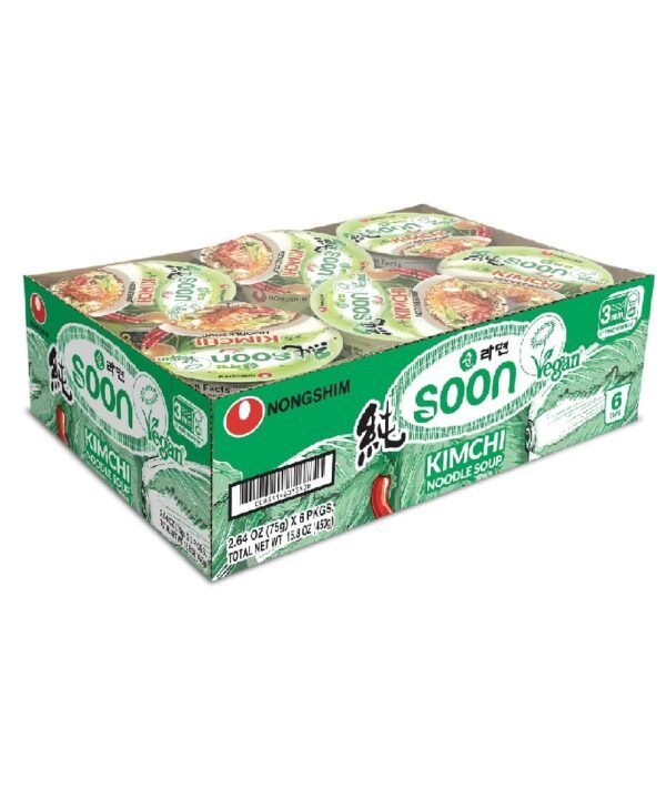Nongshim Soon Vegan Kimchi 6 Pz Cup 75gr C/u