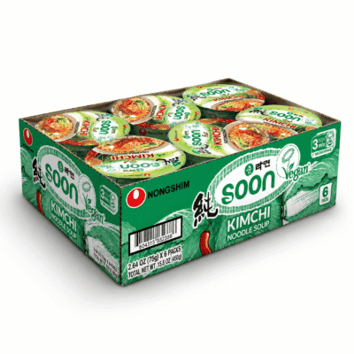 Nongshim Soon Vegan Kimchi 6 Pz 75 g c/u | Ramen Coreano Vegano