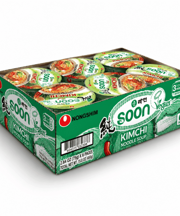Nongshim Soon Vegan Kimchi 6 Pz 75 g c/u | Ramen Coreano Vegano