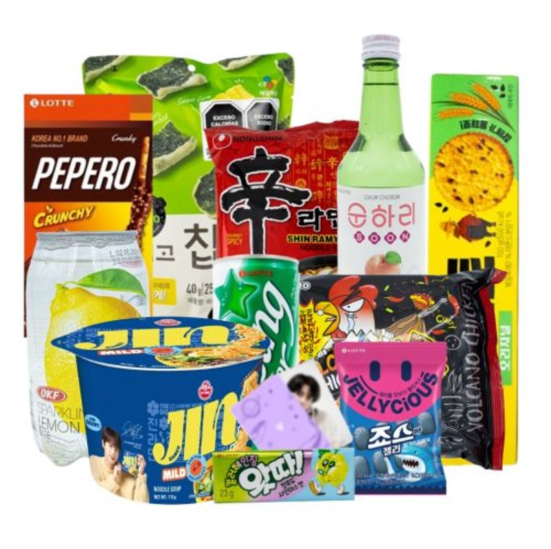 Paquete Misterioso De Bts De Ramen, Snacks Y Bebidas