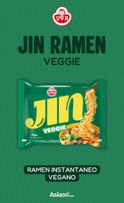 Ottogi Jin Ramen Veggie 4 Pzas 110 g c/u | Ramen Coreano Veggie