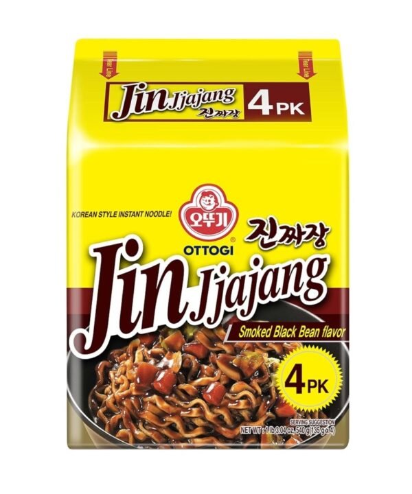 Ottogi Jin Jjajang Smoked Black Bean Paquete de 4 pz de 135 gr