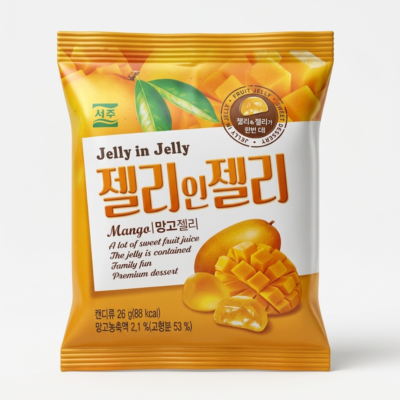 Seoju Jelly In Jelly Relleno de Mango 23 g | Gomitas Coreanas con Sabor Mango Tropical
