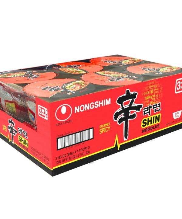 Nongshim Shin Bowl Noodle Soup 86g Pack de 12 Piezas