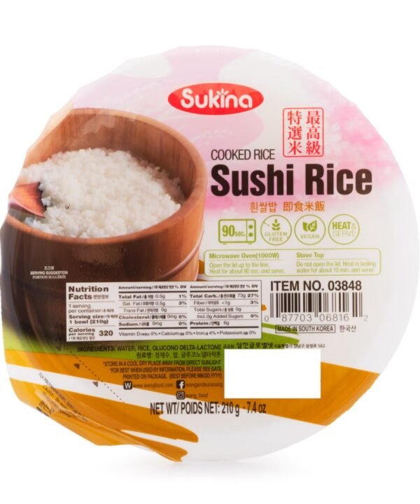 Sukina Arroz Al Vapor Instantáneo 210 gr