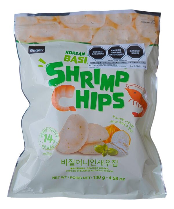 Gugën Chips de Camarón y Cebolla de Albahaca Coreana 130 gr