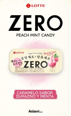Lotte Zero Caramelo de Durazno y Menta 28 g | Dulces Coreanos