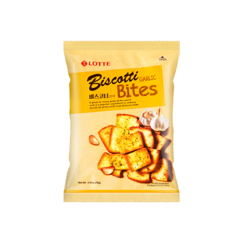 Lotte Snack Biscotti Pan Crujiente Sabor a Ajo 70 gr