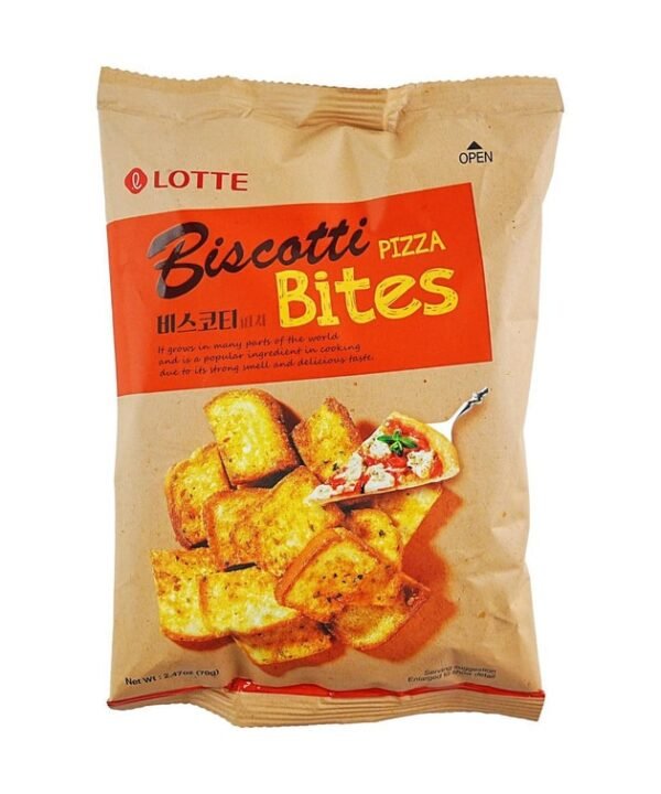 Lotte Snack Biscotti Pan Crujiente Sabor a Pizza 70 gr