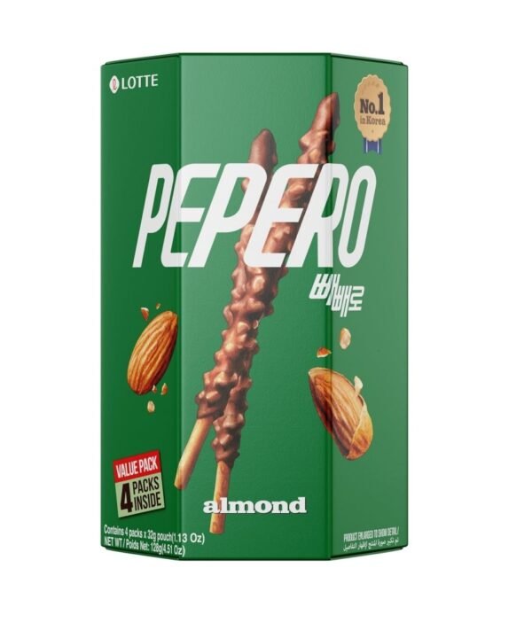 Lotte Pepero Sabor Almendra 128 gr