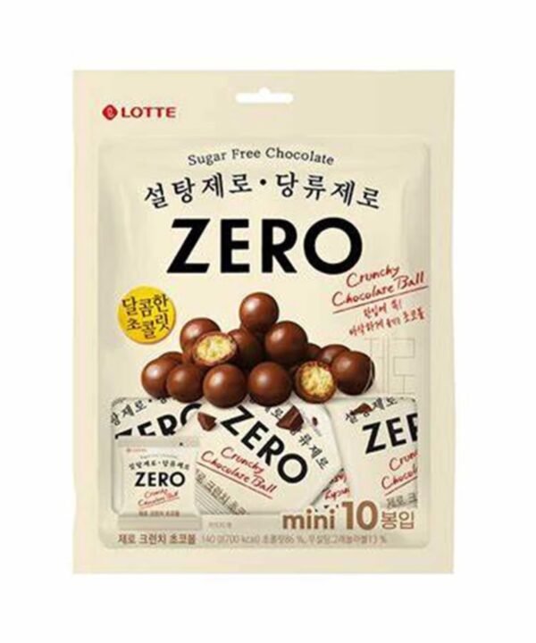 Lotte Zero Crunchy Chocolate Ball 10 Minis de 14 gr c/u