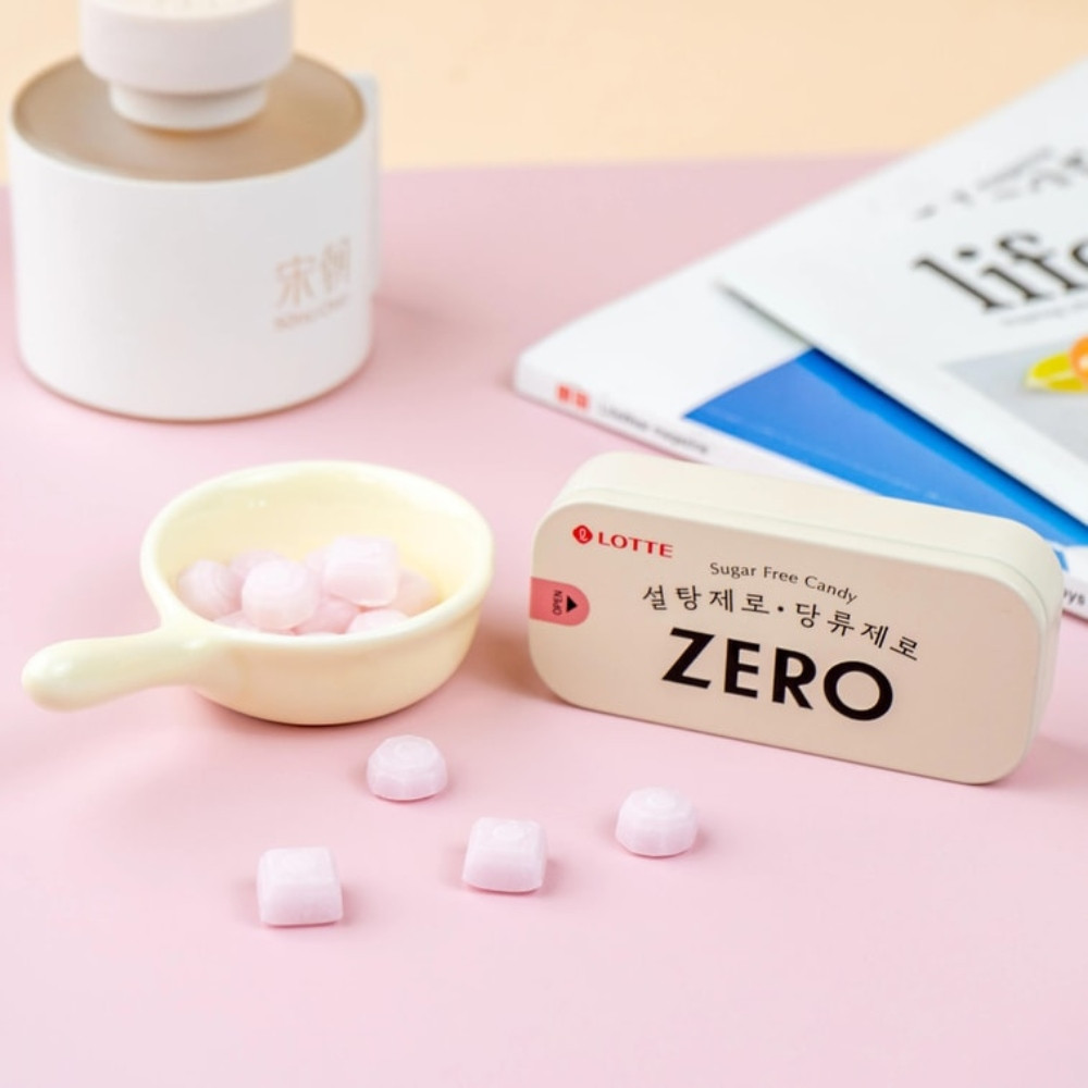 Lotte Zero Caramelo Sabor Durazno y Menta 28gr - Image 4