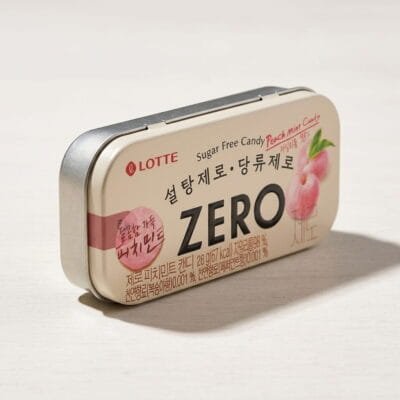 Lotte Zero Caramelo de Durazno y Menta 28 g | Dulces Coreanos