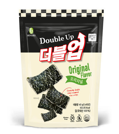 Binari Snack de Arroz con Algas, Doble Crujiente, Doble Sabor 40g