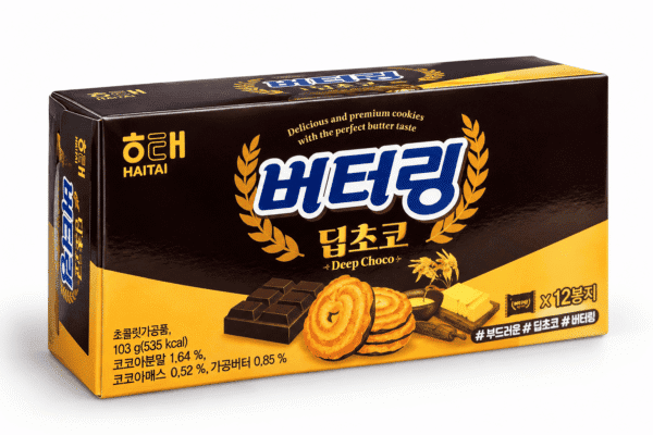 Haitai Galletas de Mantequilla con Chocolate 103 g | Galletas Coreanas