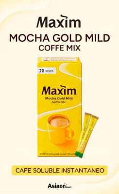 Maxim Mocha Gold Coffee Mix Café Soluble Coreano 240g | Café Instantáneo 20 Sobres