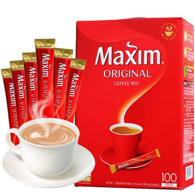 Café Soluble Maxim Original Coffee Mix 100 Sobres de Café Coreano Instantáneo - Image 2