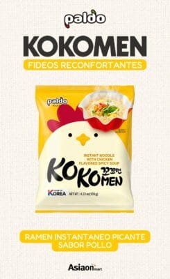 Paldo Kokomen 120 gr / Ramen Instantáneo Picante Sabor Pollo