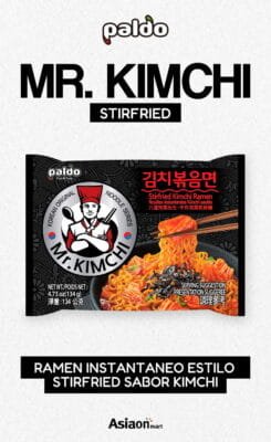 Paldo Mr. Kimchi Stirfried Ramen 134 g | Ramen Coreano Sabor Kimchi Salteado