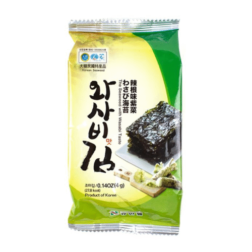 Snack de Algas con Wasabi Tostadas Picantes Estilo Japonés y Coreano 3Pz.