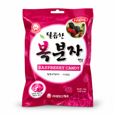 Mammos Caramelo Sabor Raspberry 80 g | Dulce Coreano de Frambuesa
