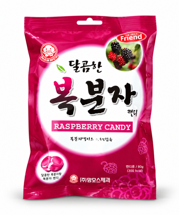 Mammos Caramelo Sabor Raspberry 80 g | Dulce Coreano de Frambuesa