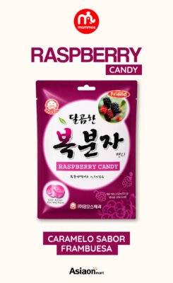 Mammos Caramelo Sabor Raspberry 80 g | Dulce Coreano de Frambuesa