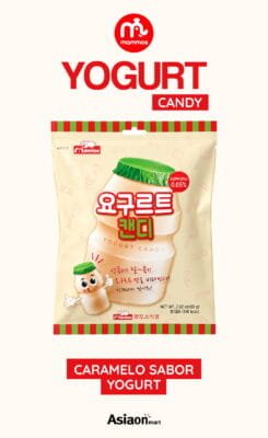 Mammos Caramelo Sabor Yogurt 80g | Dulce Coreano Cremoso y Refrescante