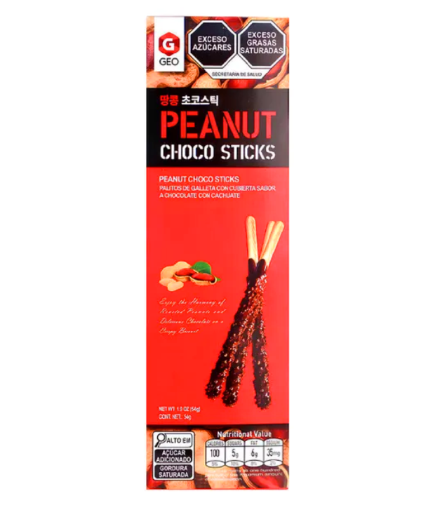 Geo Choco Sticks Cacahuate 54 gr