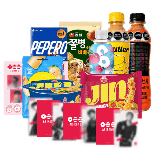 Paquete Bts Dulces Snacks Ramen Coreano Stickers Photocards