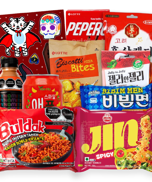 Paquete Halloween Vampiro Dulces, Snacks y Ramen Coreano | Sorpresa Asiática